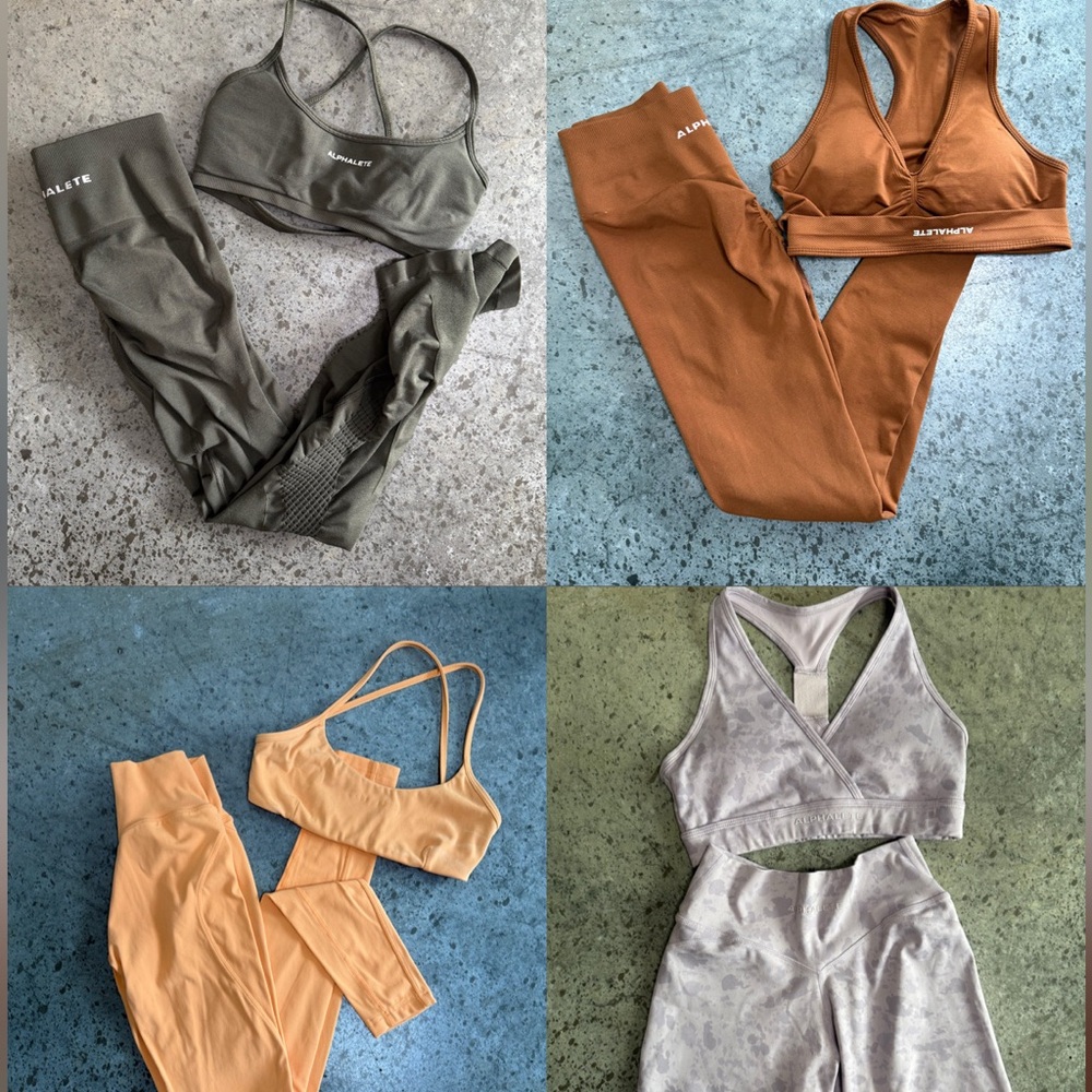 SOLD brown: Alphalete Collection Size Small Sports Bras Leggings